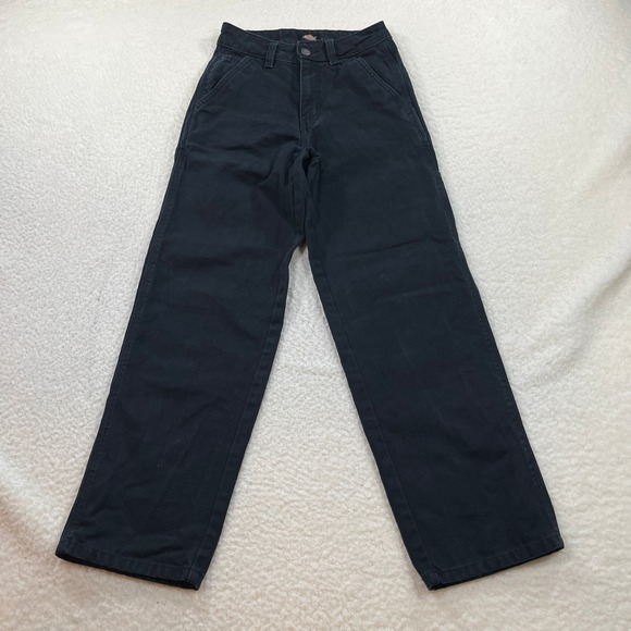 Dickies Pants - Dickies Pants Womens 0 Black FPR05SBK Duck Canvas Relaxed Straight Leg Workwear